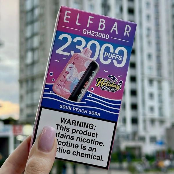 Elf Bar GH23000 Sour Peach Soda (Кислый Персик Содовая) &mdash; фото одноразовой pod-системы
