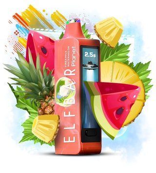 Elf Bar Planet 25000 Pineapple Watermelon (Ананас Кавун) &mdash; фото одноразової pod-системи