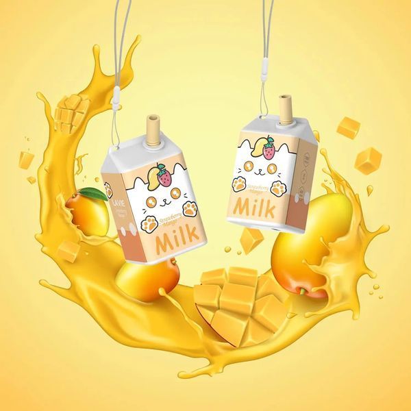 Lavie Milk 7000 Strawberry Mango (Клубника Манго) &mdash; фото одноразовой pod-системы