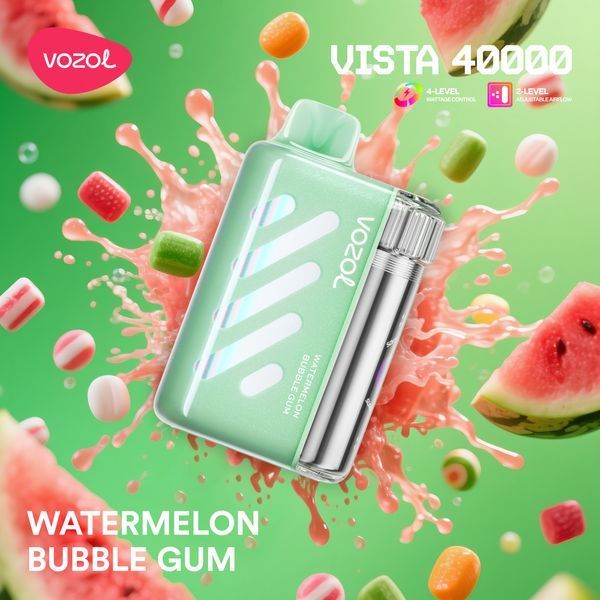 Vozol Vista 40000 Watermelon Bubble Gum (Кавун Жувальна гумка) &mdash; фото одноразової pod-системи