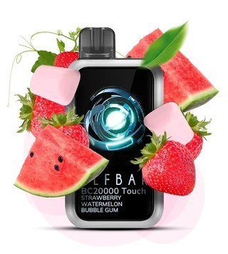 Elf Bar BC20000 Touch Strawberry Watermelon Bubble Gum (Клубника Арбуз Жвачка) &mdash; фото одноразовой pod-системы