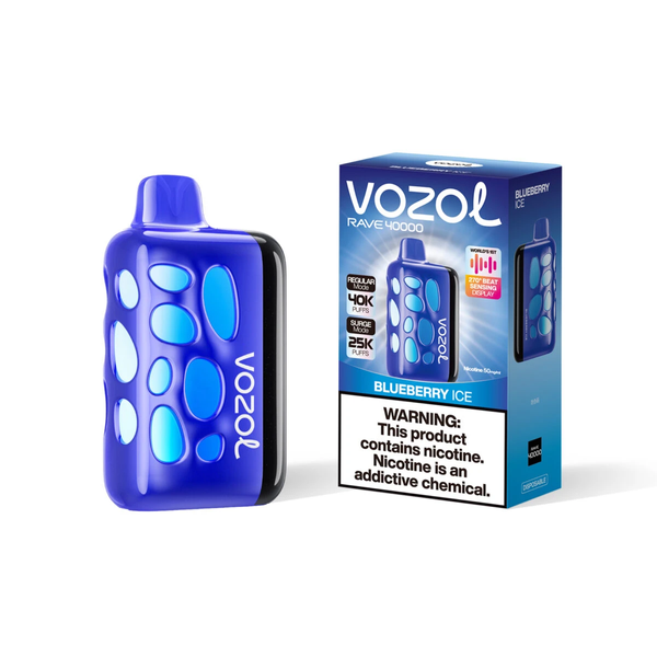 Vozol Rave 40000 ​Blueberry Ice (Чорниця з прохолодою) &mdash; фото одноразової pod-системи