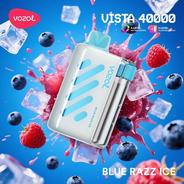 Vozol Vista 40000 Blue Razz Ice (Ягідний лимонад з льодом) &mdash; фото одноразової pod-системи