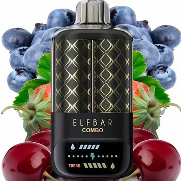 Elf Bar COMBO 25000 Blueberry Sour Raspberry & Cherry (Чорниця Кисла малина та Вишня) combo25001 фото