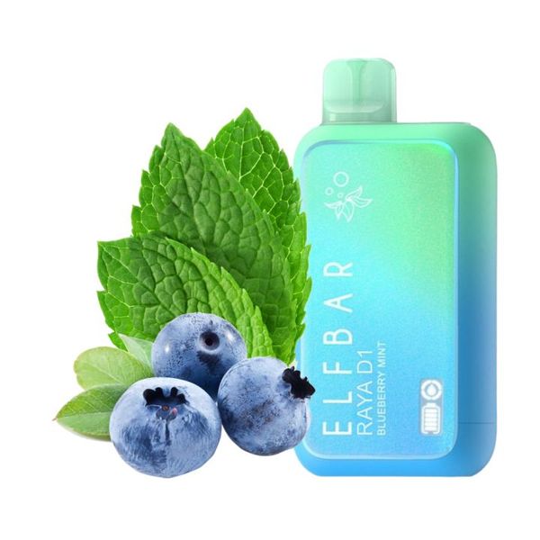 Elf Bar RAYA D1 13000 Blueberry Mint (Чорниця з М'ятою) rayad1021 фото