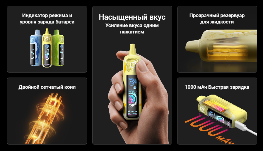 Elf Bar Lush King Pro 40000 экран dual mesh pod система