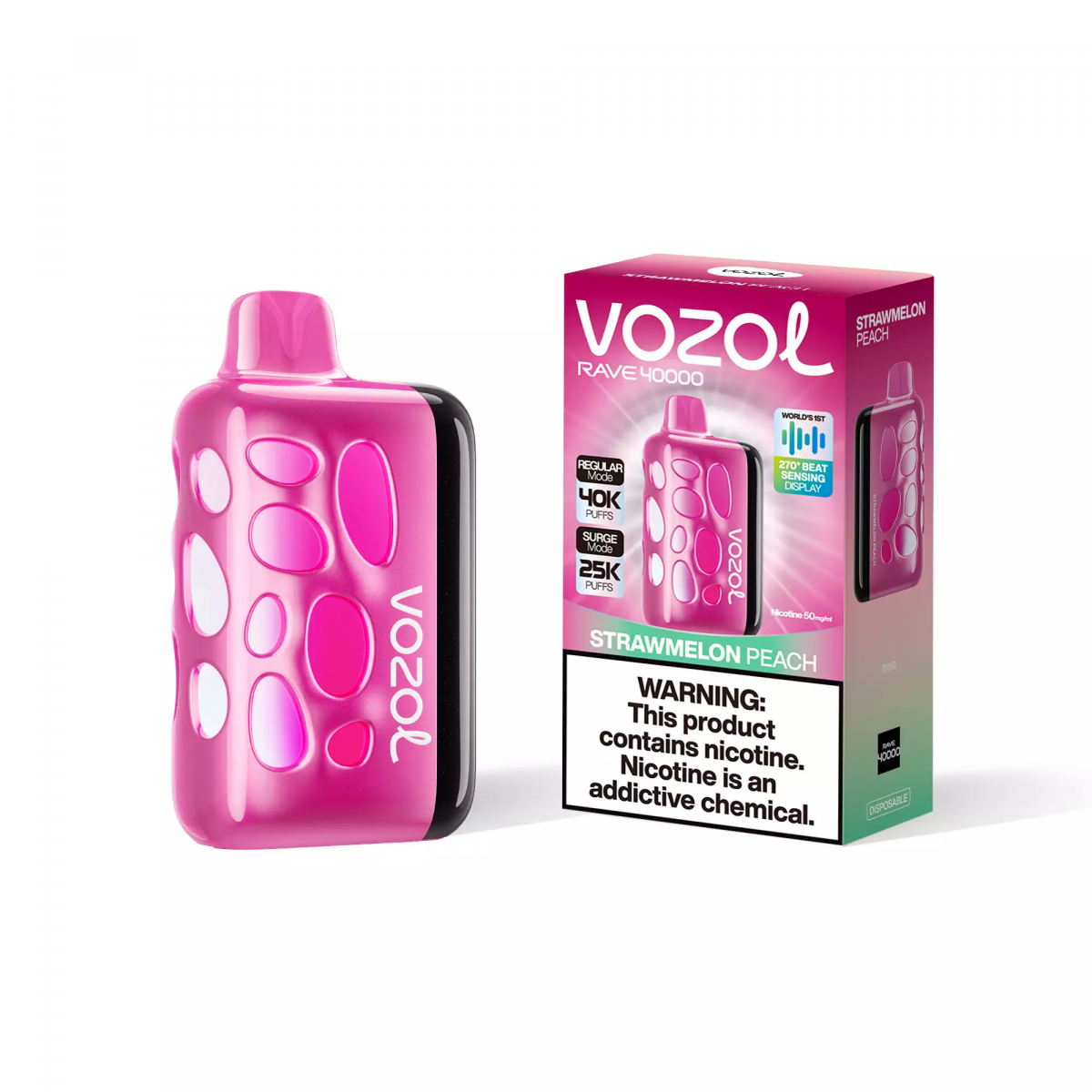 Одноразовий вейп Vozol Rave 40000 з підсвіткою корпусу