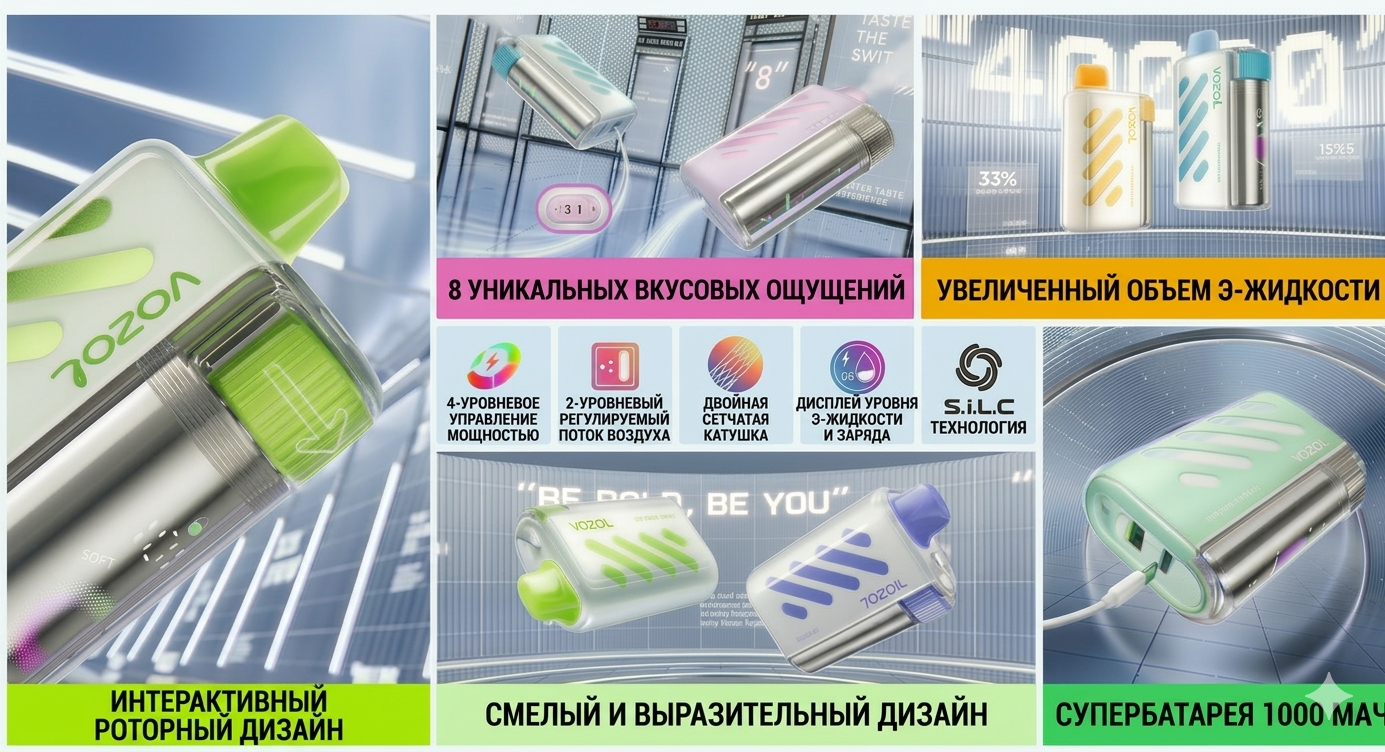 Vozol Vista 40000 с двумя режимами воздушного потока