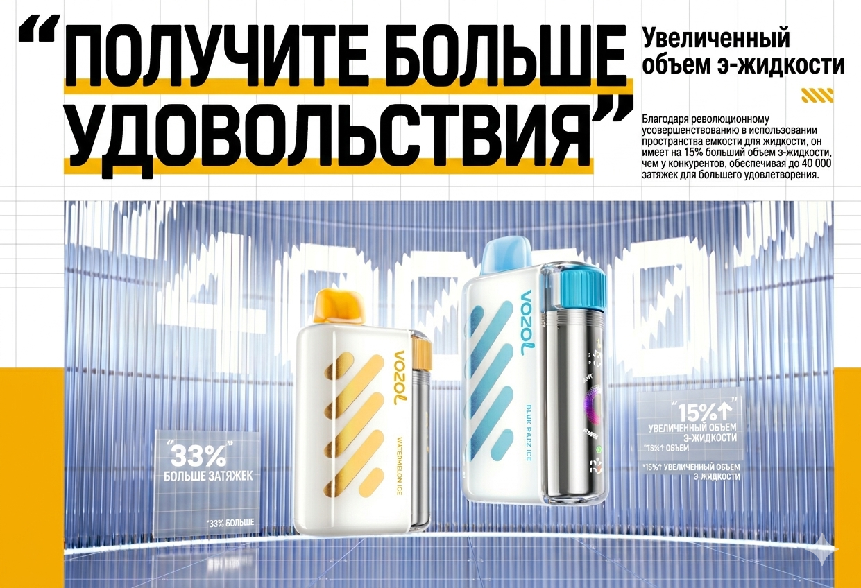 Vozol Vista 40000 с большим объёмом жидкости